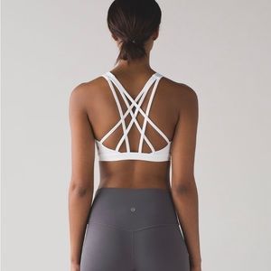 LULULEMON free to be serene bra, black, size 6.